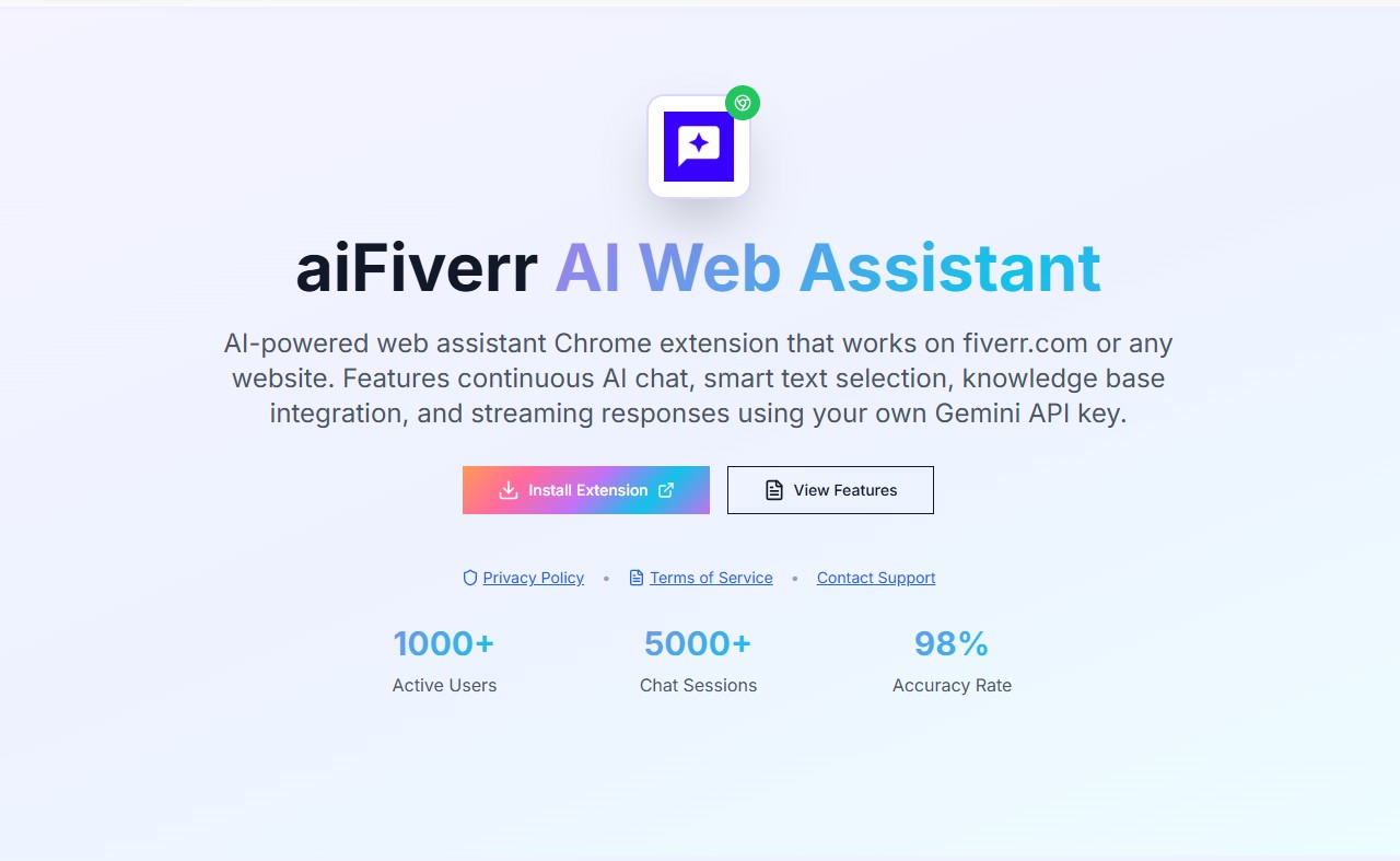 aiFiverr Chrome Extension product screenshot